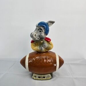 Vintage Jim Beam Democratic Donkey Football Decanter Regal China 1970s 4/5 Quart